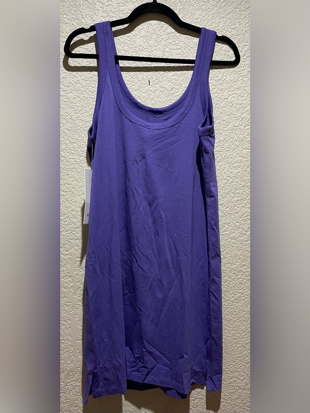 Lululemon NWT Classic Fit Cotton Blend Scoop Dress Charged Indigo Purple Size 8 - Picture 6 of 12